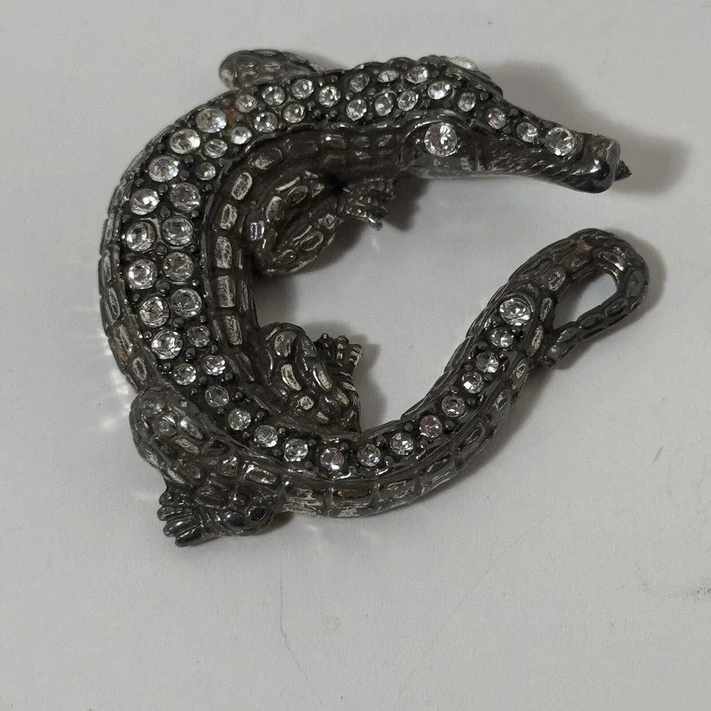 Crystal Alligator Shelf Sitter Desk Decor Nature Art Figurine